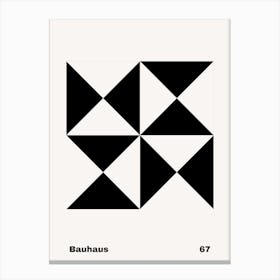 Geometric Bauhaus Poster B&W 67 Canvas Print