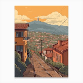 Bogota Colombia Travel Illustration 3 Canvas Print