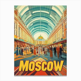 Aihrgdesign A 1970s Inspired Travel Poster For Moscow 5 Canvas Print