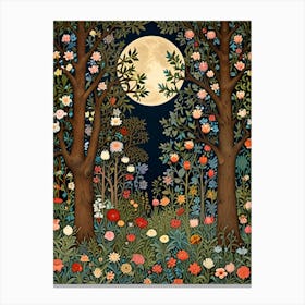 William Morris Moonlight In The Forest 72 Canvas Print