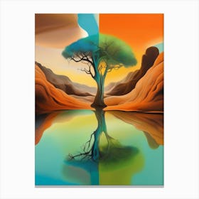 Tree In The Desert 3 Canvas Print