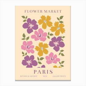 Flower Market Paris Canvas Print