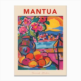 Mantua Italia Travel Poster Canvas Print