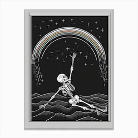 Rainbow Skeleton 8 Canvas Print