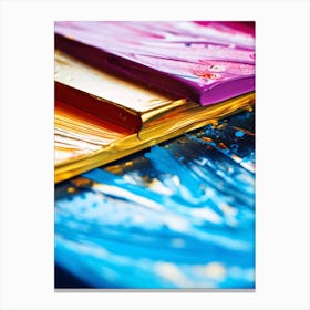 Colorful Ink On Paper Canvas Print