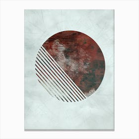 Circle With Lines, Bauhaus Canvas Print