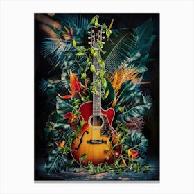 Tropical Guitar 2 Canvas Print