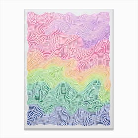Abstract Landscape Risograph Style 13 Canvas Print