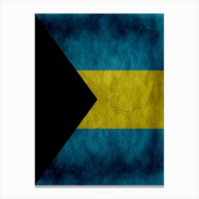 Bahamas Flag Texture Canvas Print