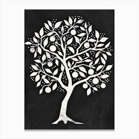 Orange Tree Simple Geometric Nature Stencil 2 1 Canvas Print