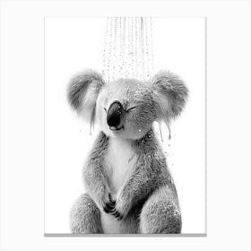 Koala in the shower Canvas Print