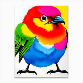 Colorful Bird-Reimagined 8 Canvas Print