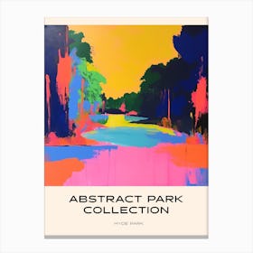 Abstract Park Collection Poster Hyde Park London 5 Canvas Print