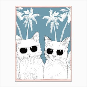 Two Cats In Sunglasses 5 Canvas Print