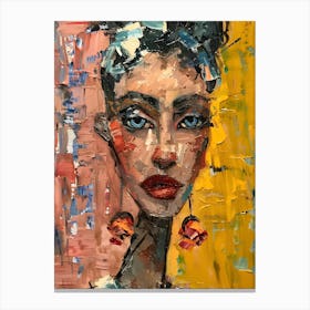 Woman With Earrings Canvas Print