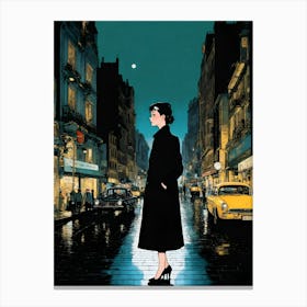 Woman In Black 1 Canvas Print