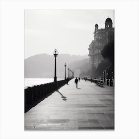 San Sebastian, Spain, Black And White Analogue Photography 2 Canvas Print