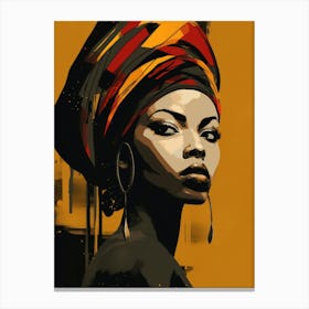 African Woman In A Turban 18 Canvas Print