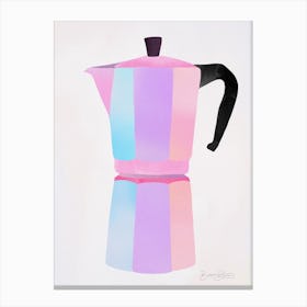 Mocca Coffee Pastel Neon Canvas Print