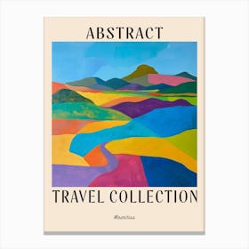 Abstract Travel Collection Poster Mauritius 4 Canvas Print