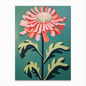 Cut Out Style Flower Art Chrysanthemum 3 Canvas Print