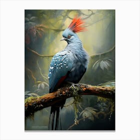 Regal Rainforest: Victoria Crowned Pigeon Decor Canvas Print