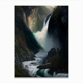 Kjosfossen, Norway Nat Viga Style (2) Canvas Print