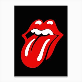 Rolling Stones Tongue music band Canvas Print