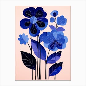 Blue Flower Illustration Hydrangea 1 Canvas Print
