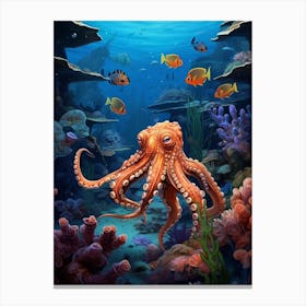 Curious Octopus 1 Canvas Print