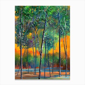 Trees At Sunset Canvas Print