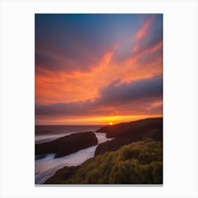 Sunset Over The Coast Canvas Print