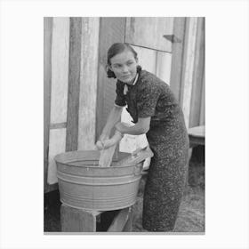 Untitled Photo, Possibly Related To Farmer S Wife Washing Clothes, Near Morganza, Louisiana By Russell Lee Canvas Print
