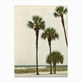 Gulf Shores Beach Alabama Vintage Canvas Print