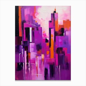Purple Cityscape Canvas Print