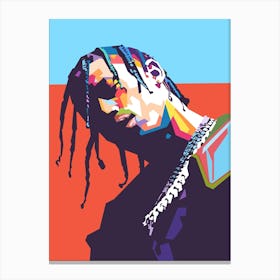 Travis Scott wpap art 1 Canvas Print