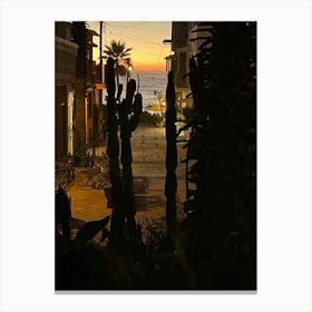 Sunset At The Beach Canvas Print