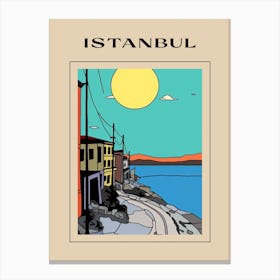 Minimal Design Style Of Istanbul, Turkey  2 Poster Canvas Print