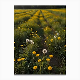 Field Of Dandelions Canvas Print