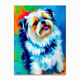 Affenpinscher Fauvist Style dog Canvas Print