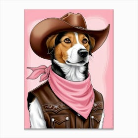 Cowboy Dog Canvas Print