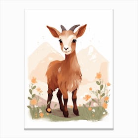 Baby Animal Illustration  Goat 6 Canvas Print