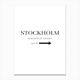 Stockholm Kingdom Of Sweden Canvas Print