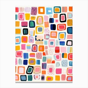 Crochet Illustration Colourful Canvas Print