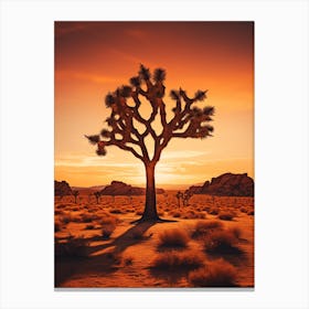 Joshua Tree At Sunrise In South Western Style  (1) Canvas Print