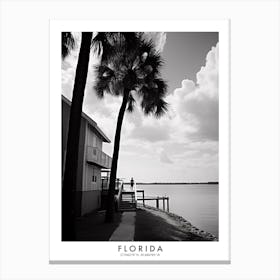 Poster Of Florida, Black And White Analogue Photograph 1 Canvas Print