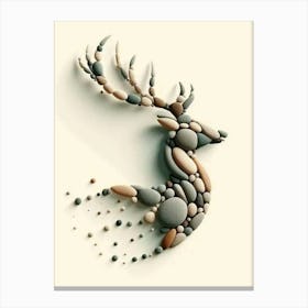 Deer Made Of Rocks Canvas Print