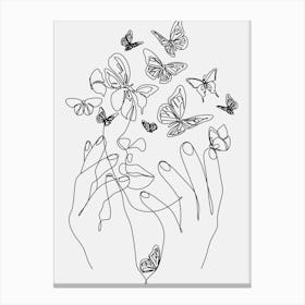 Butterfly Hand Drawing Stampe su tela