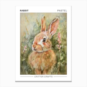 Rabbit Pastel Watercolour 2 Poster Stampe su tela