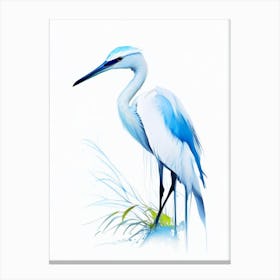 Little Blue Heron Impressionistic 2 Canvas Print